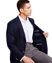Tommy Hilfiger Mens Modern fit Sport Coat Blazer 48 R Navy Blue Solid Stretch