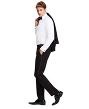 Kenneth Cole Mens Slim fit 2 Piece Tuxedo Suit 38 S / 31 Waist Black Solid