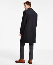 Michael Kors Mens Classic-Fit Wool Cashmere overcoat Coat 48R Charcoal Grey