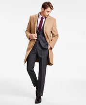 Michael Kors Mens Classic-Fit Wool Cashmere Overcoat Coat 42L Camel