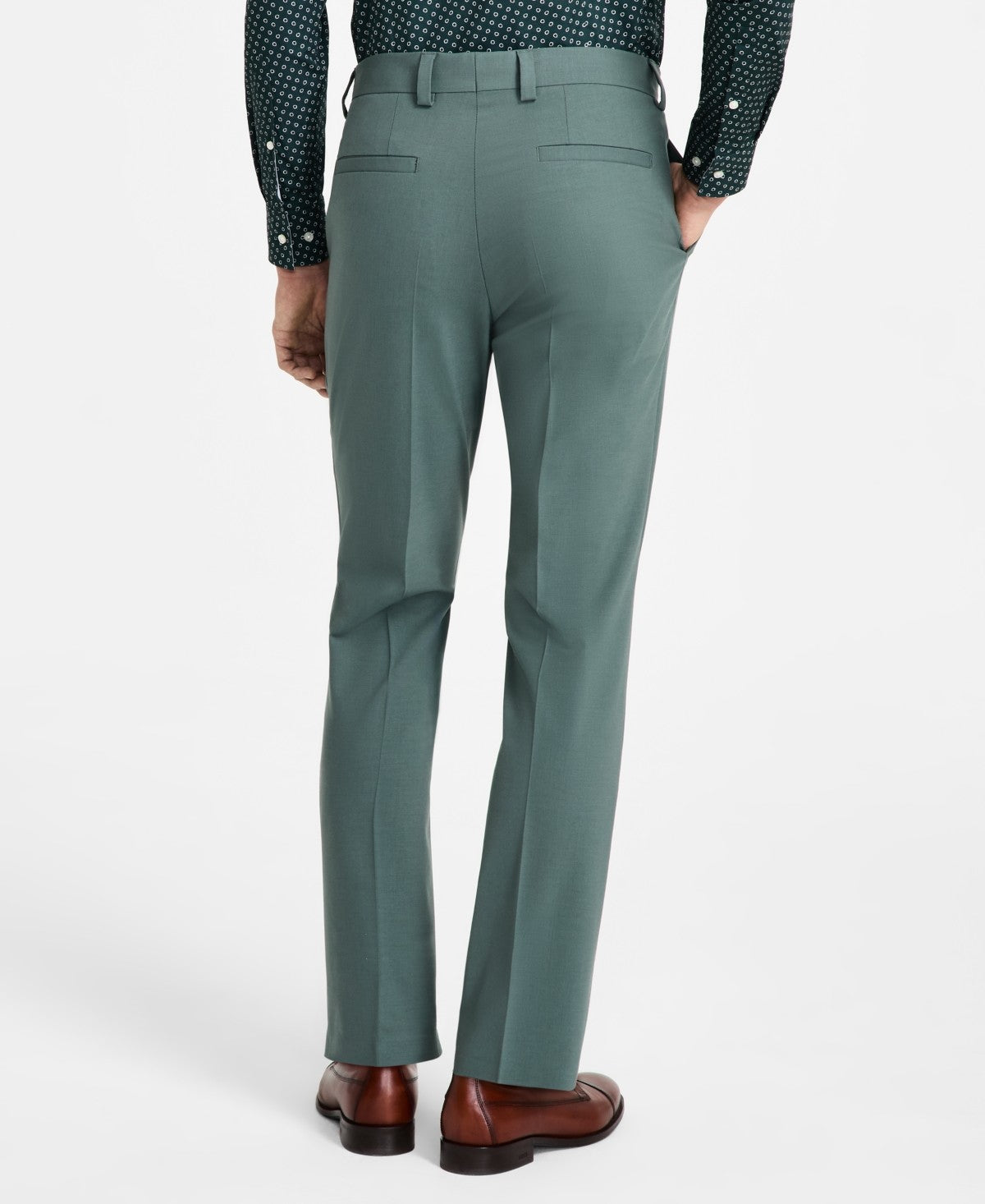 Hugo Boss Mens Modern fit Dress Pants 36 / 32 Green Solid