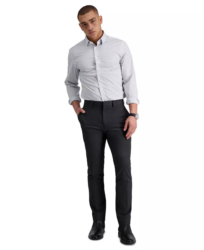 Kenneth Cole Mens Skinny fit Dress Pants 32 / 30 Gray Solid