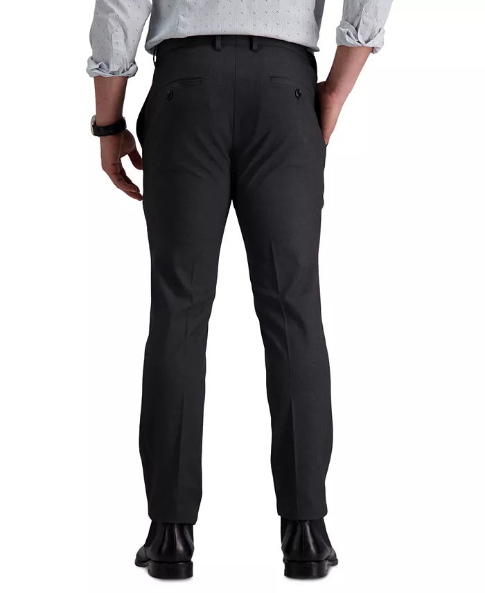 Kenneth Cole Mens Skinny fit Dress Pants 38 / 32 Charcoal Grey Solid Stretch