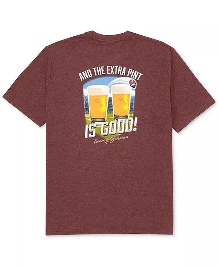 Tommy Bahama Mens Extra Pint Is Good Graph T Shirt 3XL XXL Dark Red