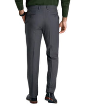 Haggar Mens Slim fit Dress Pants 34 / 30 Mid Gray Solid