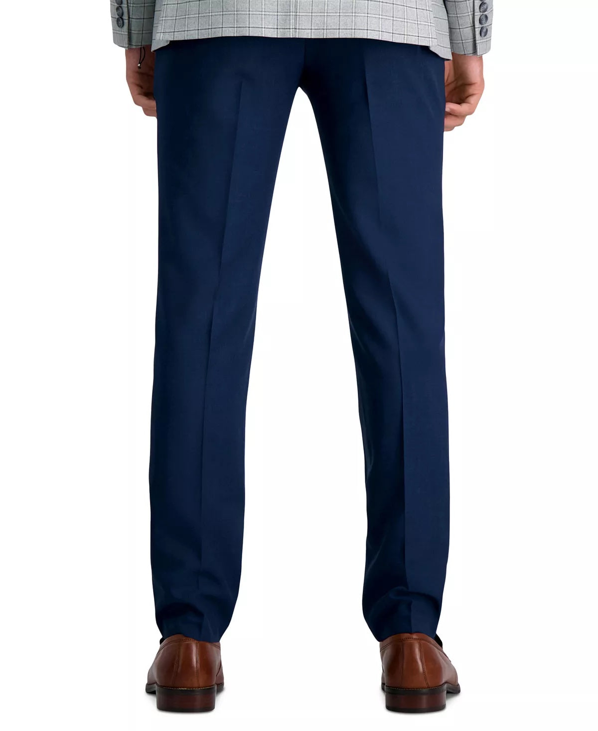 Haggar Mens Premium Slim Fit Flat Front Dress Pants Blue 32 x 34