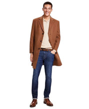 Kenneth Cole Reaction Men's Classic-Fit Solid Overcoat Coat 48 L Dark Camel