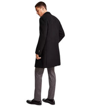 Kenneth Cole Mens Classic Fit Chesterfield Overcoat Coat 44 R Black Solid