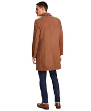 Kenneth Cole Reaction Men's Classic-Fit Solid Overcoat Coat 48 L Dark Camel