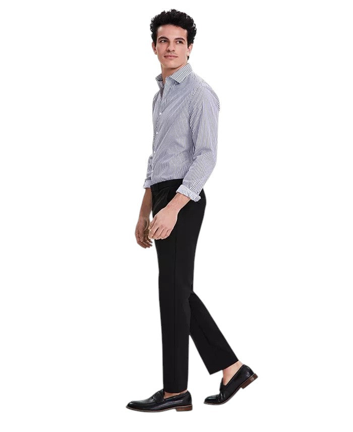 Tommy Hilfiger Mens Modern fit Dress Pants 33 / 32 Black Solid Stretch