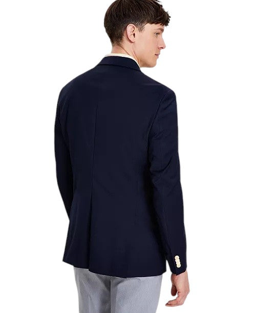 Tommy Hilfiger Mens Modern fit Sport Coat Blazer 40 S Navy Blue Solid Stretch