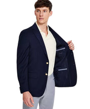 Tommy Hilfiger Mens Modern fit Sport Coat Blazer 48 R Navy Blue Solid Stretch