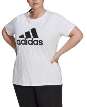 Adidas Women Regular fit Short Sleeve T-Shirt Shirt 3X White Solid