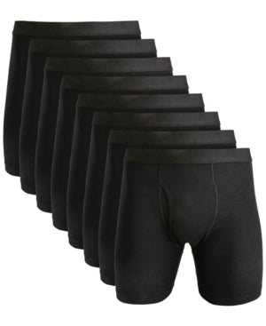 Club Room Men's Boxer Briefs 8 Pack Black XL