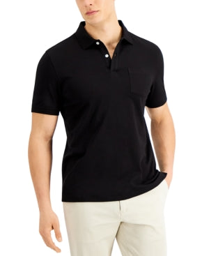 Club Room Men's Black Short Sleeve Polo