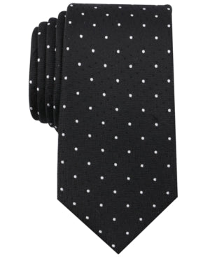 Bar III Mens Frye Dot Neck Tie Black