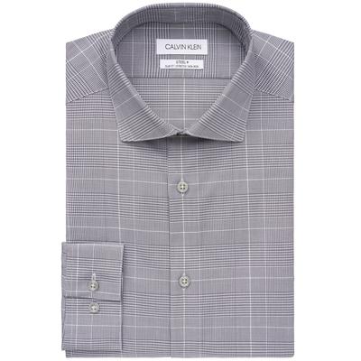 Calvin Klein Men's Slim fit Plaid Dress Shirt Green XL