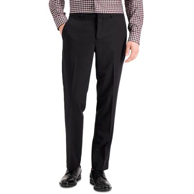 Perry Ellis Mens Modern fit Dress Pants 36 / 34 Black Solid Stretch
