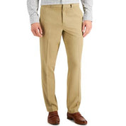 Perry Ellis Mens Modern fit Dress Pants 38 / 29 Brown Solid Stretch