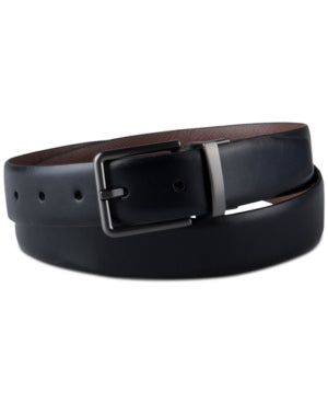 Calvin Klein Men's Reversible Leather Belt Set Brown Black Large 38 to 40