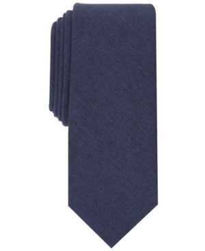 Bar Iii Mens Slim fit Tie Necktie One Size Dark Blue Heathered
