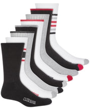 Club Room Mens Crew Socks 8 Pack Black White One Size