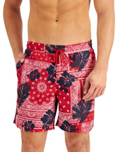 Clubroom Mens Red Quickdry Swim Trunks S