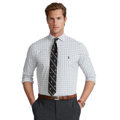 Polo Ralph Lauren Men's Classic Fit Tattersall Button Down Shirt Grey Navy Medium