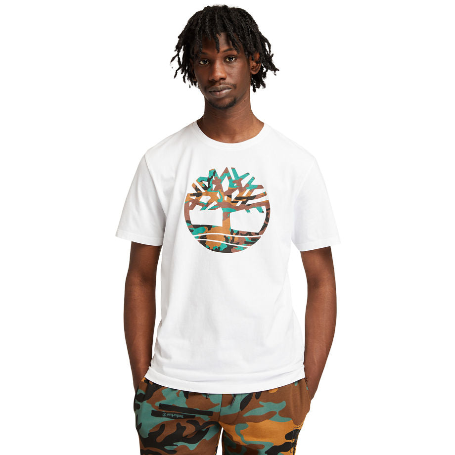 Timberland Men's Outdoor Heritage Camo Tree Logo Short-Sleeve Tee Shirt XXL