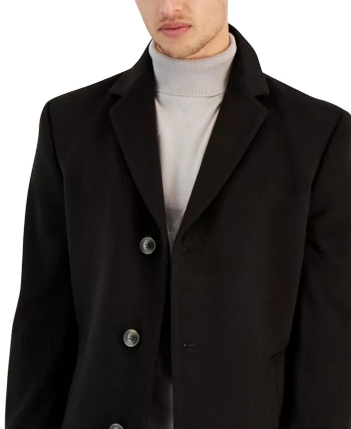 Nautica Men's Classic-Fit Camber Wool Overcoat Coat 46L Brown Espresso