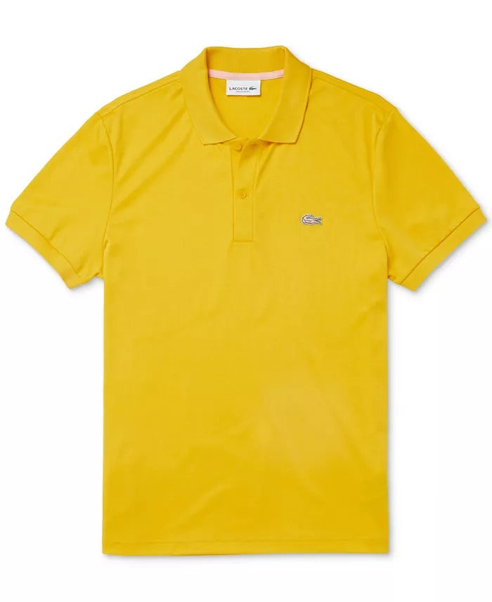 Lacoste Mens Regular fit Short Sleeve Polo Shirt Small / 3 Yellow Solid