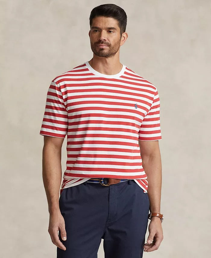 Polo Ralph Lauren Mens Regular fit Short Sleeve T-Shirt Shirt 3LT Red Striped