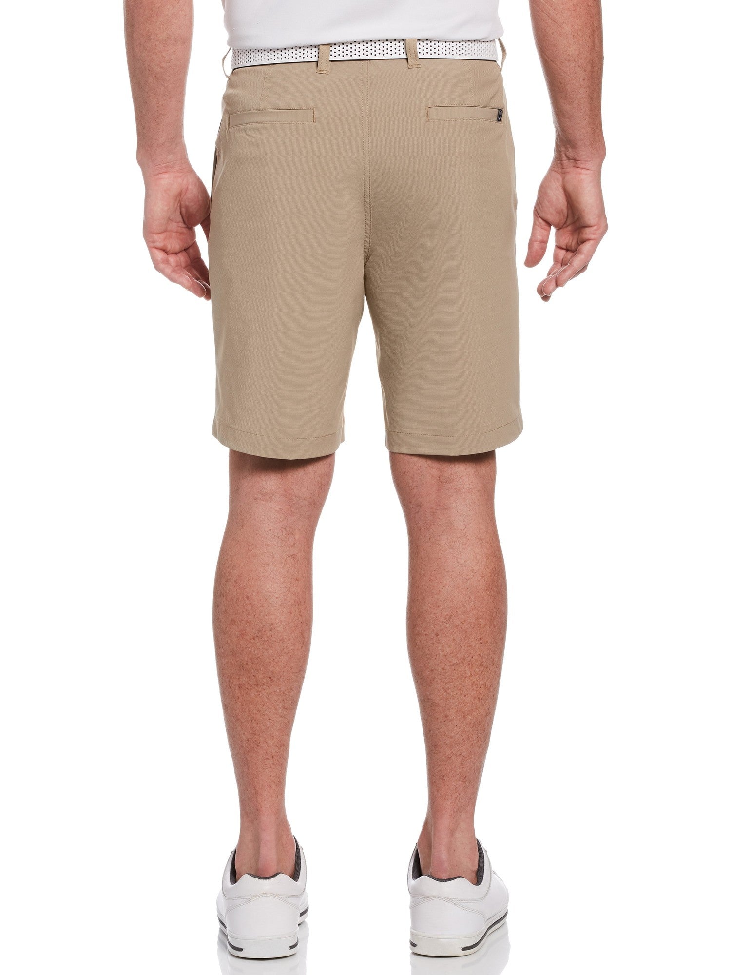 PGA TOUR Mens Flat Front Horizontal Textured Golf Short Khaki 44