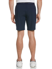 PGA Tour Golf Men's Exposed Elastic Waistband Dobby Shorta Navy Blue  Large