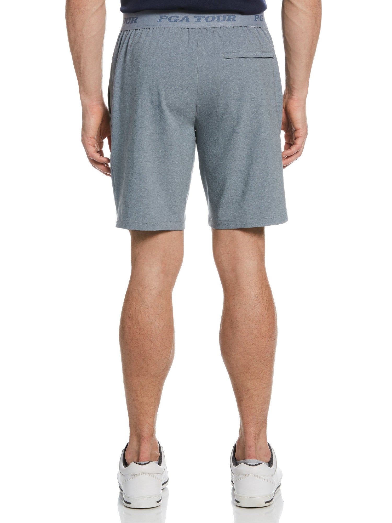 Pga Tour Men's Textured Dobby Performance Golf Shorts Grey Tradewinds Small