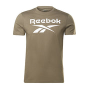 Reebok Men's Graphic Logo Short Sleeve T-Shirt Army Green Small