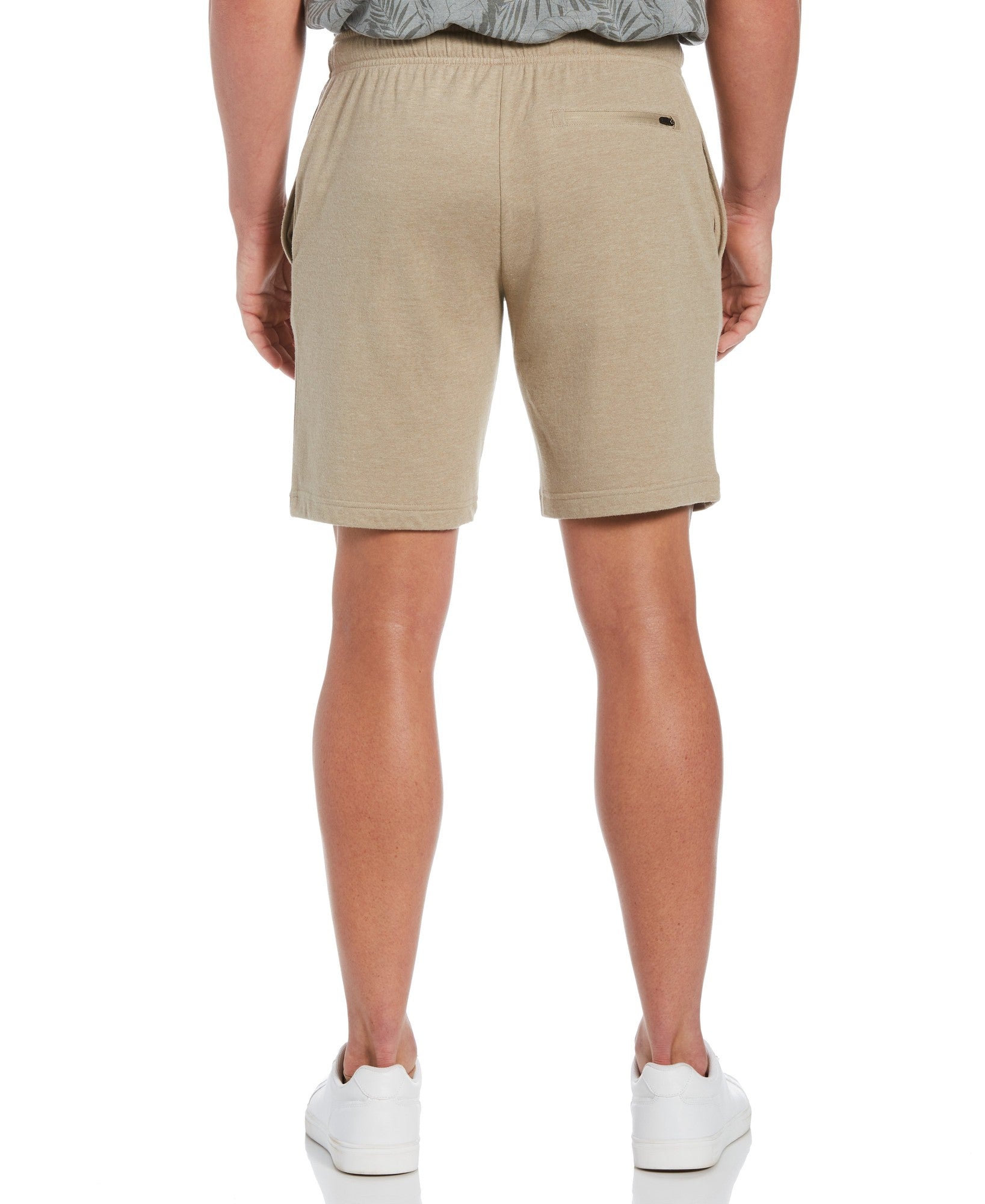 Cubavera Mens Drawstring Knit Shorts Beige Medium
