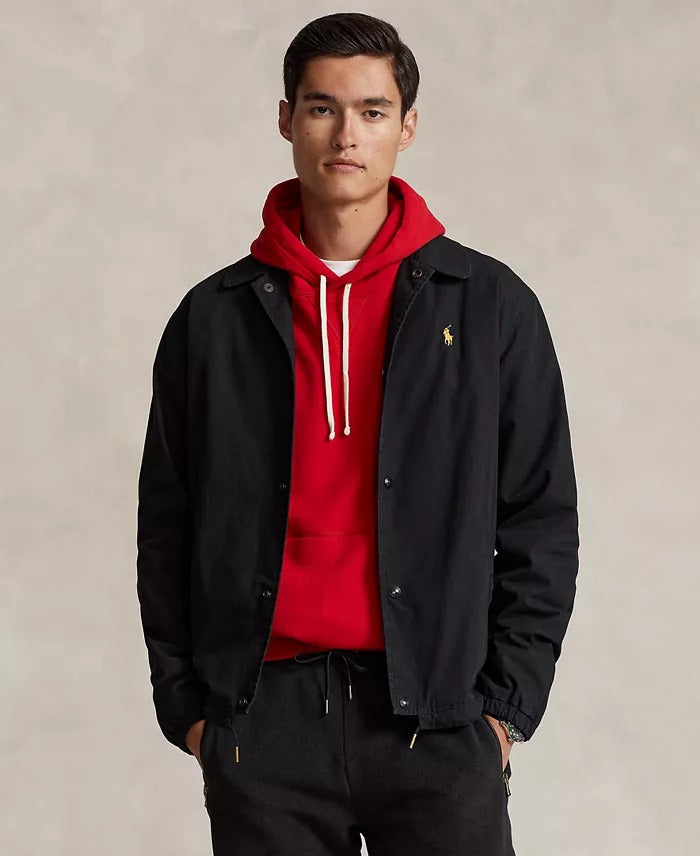 Polo Ralph Lauren Men's Embroidered Lunar New Year Bomber Jacket Medium Black