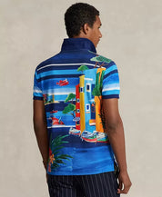 Polo Ralph Lauren Men's Classic-Fit Print Mesh Polo Shirt XXL 2Xl Blue