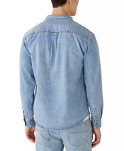 Frank And Oak Men's Clark Relaxed Fit Button-Front Denim Shirt Medium Blue