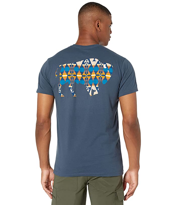 Pendleton Men's Siskiyou Bison Logo Graphic T shirt Indigo Blue  Xl