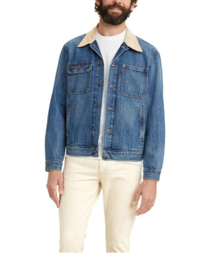 Levi's Mens Stock Jean Trucker Coat Medium Blue Solid