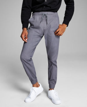 And Now This Men's Brushed Twill Jogger Pants Charcoal Grey Small