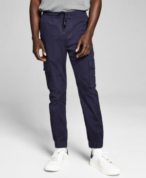 And Now This Men's Twill Cargo Pants Navy Blue XL