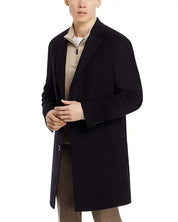 Mens Store Department Store Pure Cashmere Overcoat Top Coat 46R Black