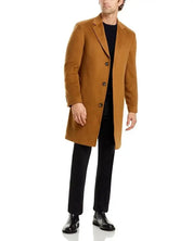 The Mens Store Regular Fit Pure Cashmere Top Coat Overcoat 42 R Vicuna Brown