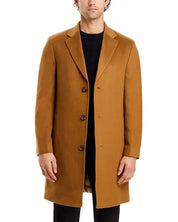 The Mens Store Regular Fit Pure Cashmere Top Coat Overcoat 42 R Vicuna Brown
