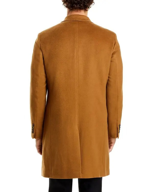 The Mens Store Regular Fit Pure Cashmere Top Coat Overcoat 42 R Vicuna Brown
