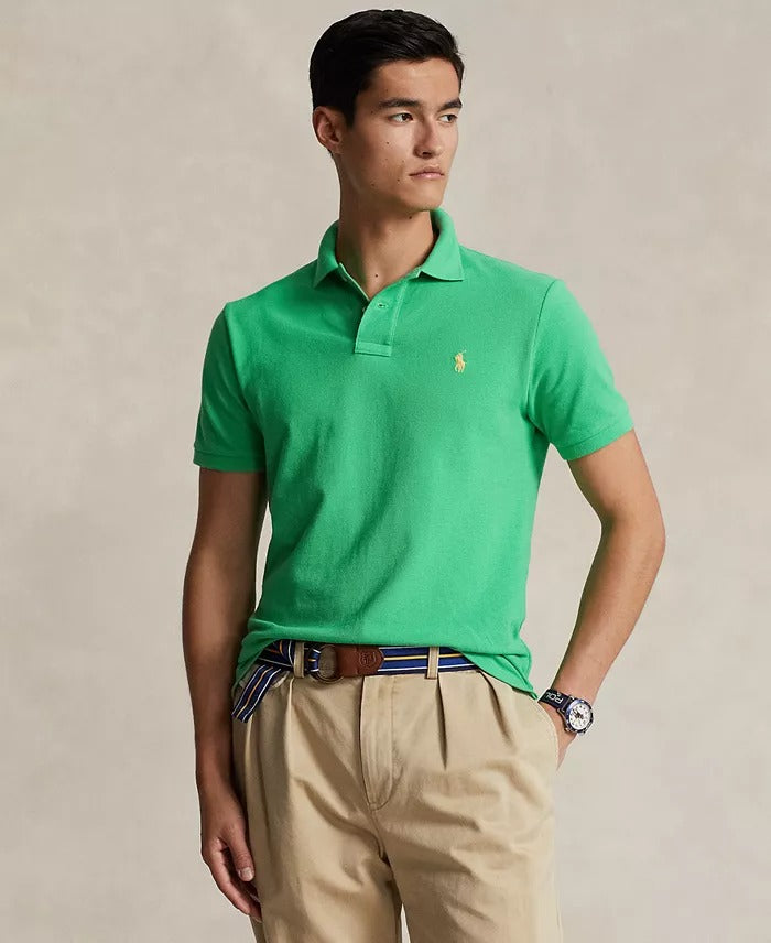 Polo Ralph Lauren Men's Classic Fit Mesh Polo Shirt Kelly Green Large