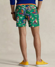 Polo Ralph Lauren Men's 5.75 Inch Traveler Polo Bear Swim Trunks Green Medium